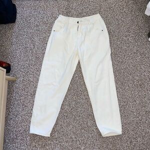 Amazon White Micro Pleated Trousers